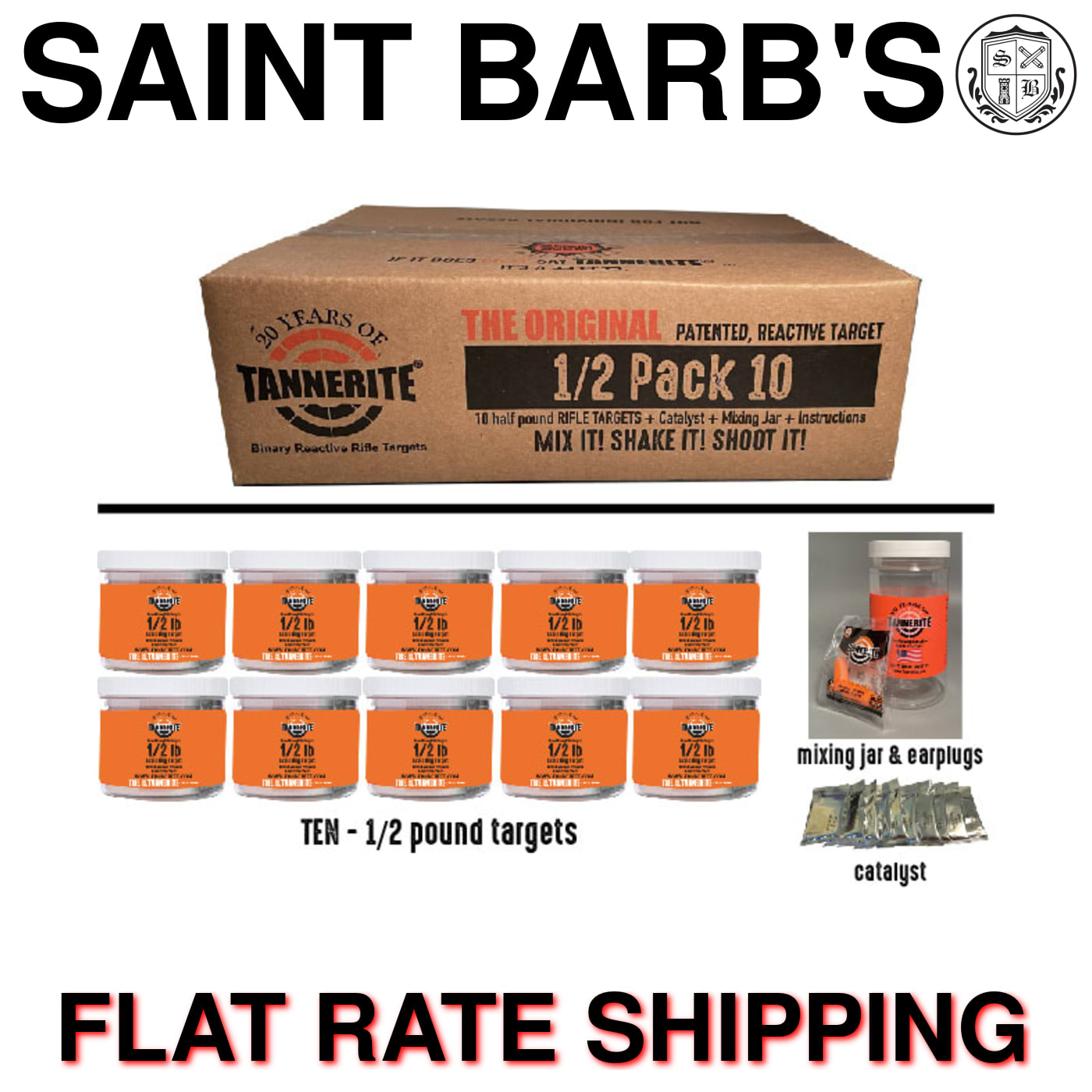 Tannerite Reactive Shot Indicator Target - 10 Count - Size 1/2 lb.-img-0