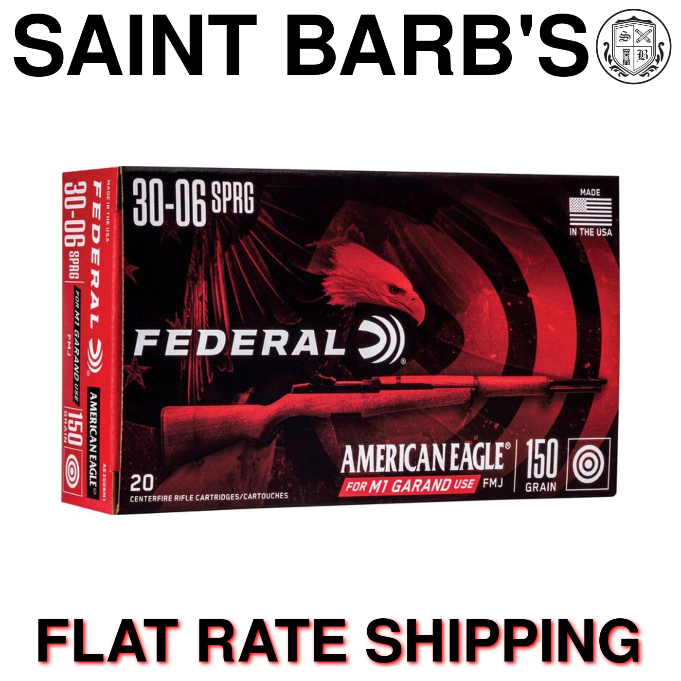 Federal American Eagle .30-06 150 Grain Full Metal Jacket - 20 Rounds-img-0