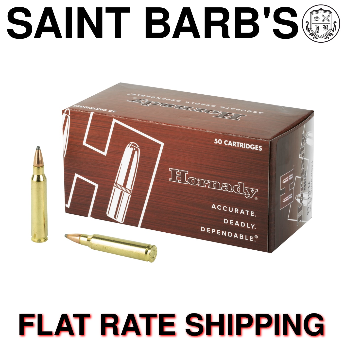 Hornady Custom .223 Remington 55 Grain Soft Point - 50 Rounds-img-0