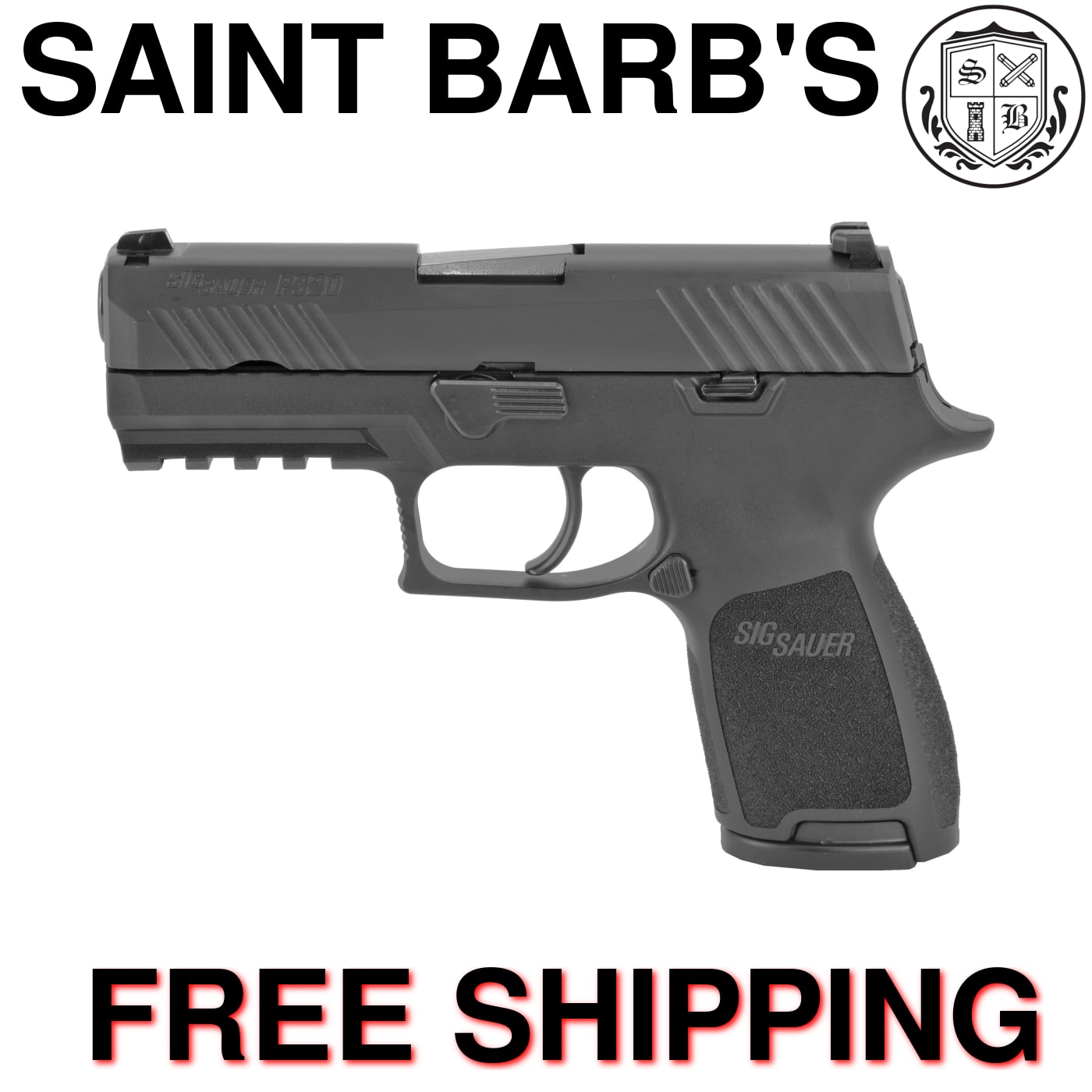 Sig Sauer P320 Nitron .45 ACP Compact Pistol - Black / 9 Round Mags-img-0