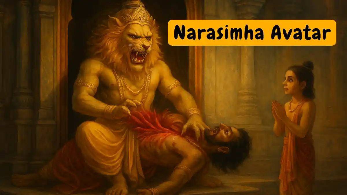 Thumbnail for Narasimha Avatar of Lord Vishnu: The Man-Lion Who Destroyed Evil