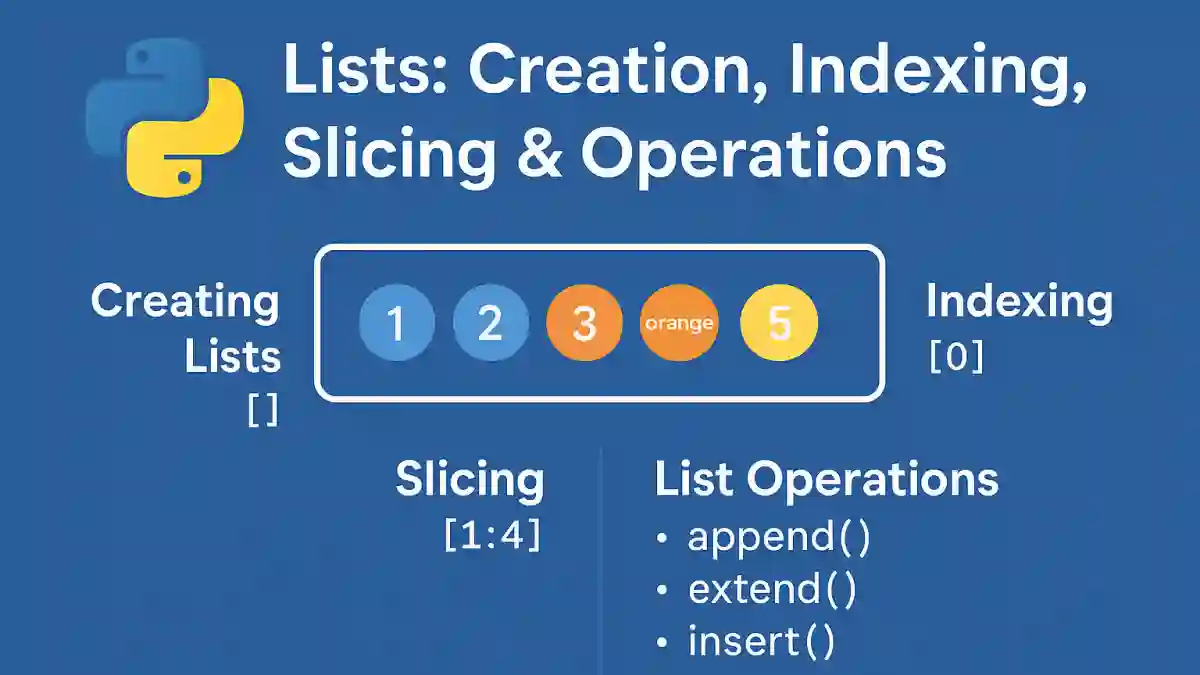 Thumbnail for Master Python Lists: Creation, Indexing, Slicing & Operations