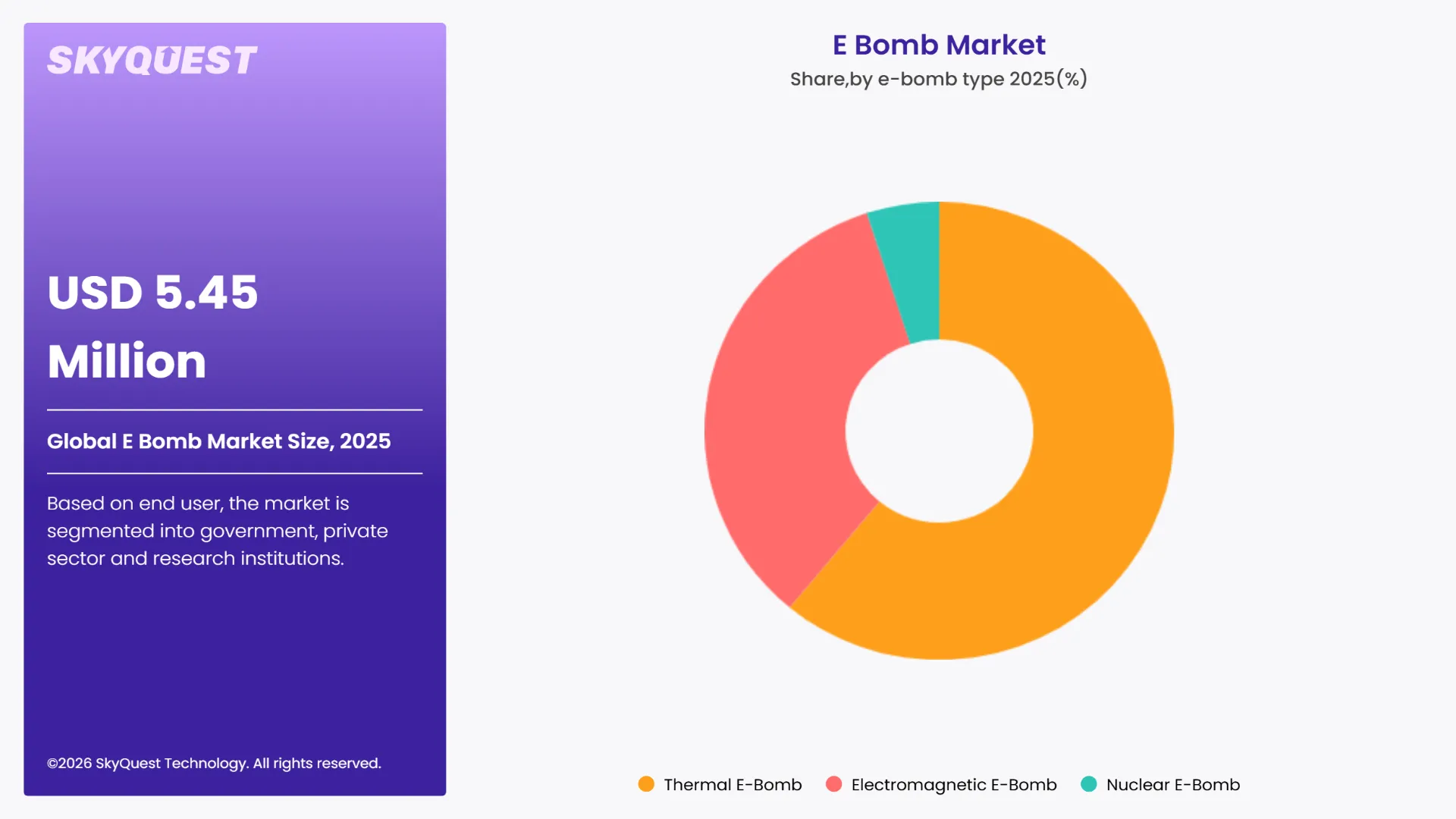 E Bomb Market By Segments