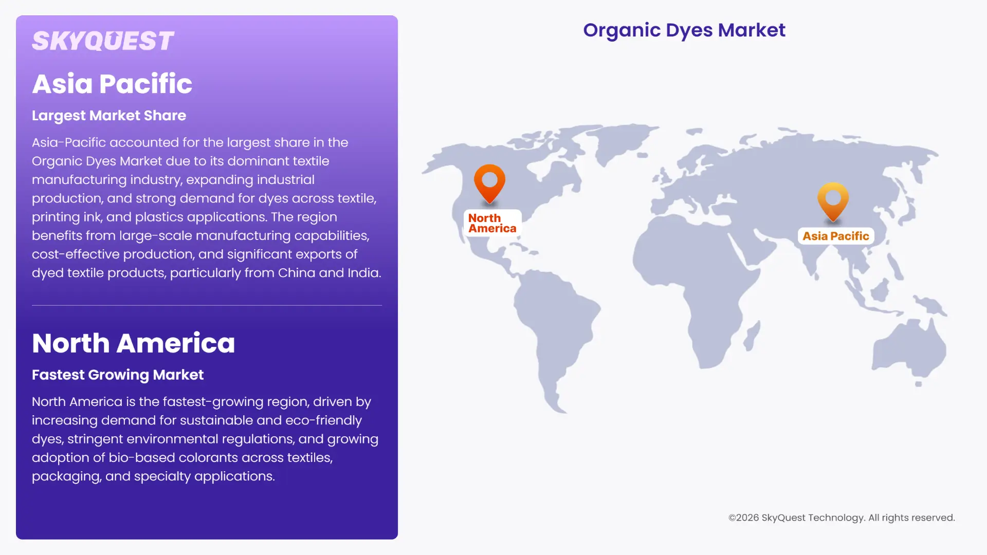 Organic Dyes Market Regional Analysis