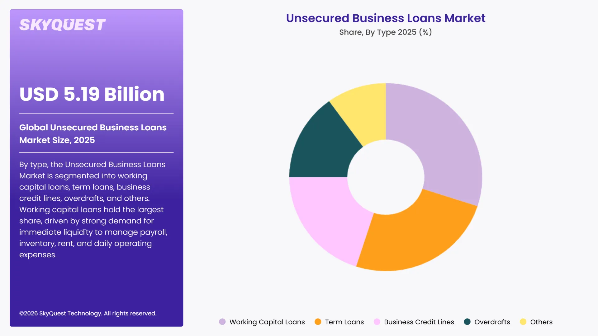 Unsecured Business Loans Market By Segments
