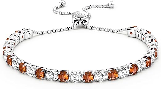 J.Fée Silver Bracelets for Womens 925 Tennis Bracelet,Adjustable Bracelet