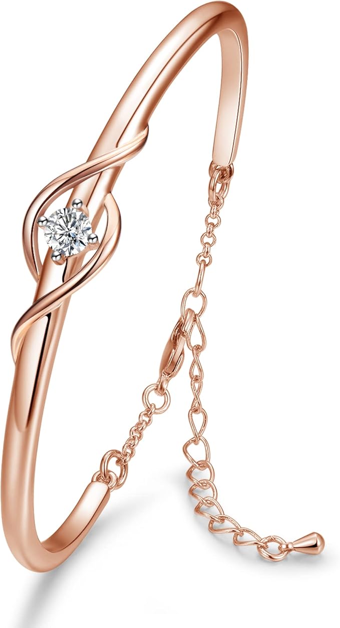 Angelady Infinity Bracelet for Womens, Silver Infinity Bracelets Bangles