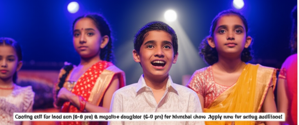 Casting call for lead son (6-8 yrs) & negative daughter (6-9 yrs) for Mumbai show. Apply now for acting auditions!