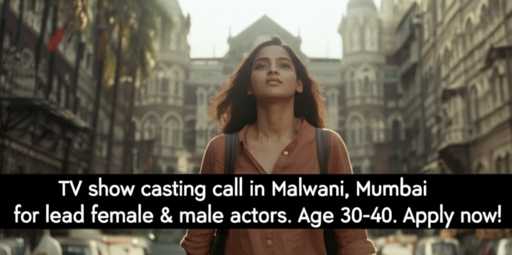 TV show casting call in Malwani, Mumbai for lead female & male actors. Age 30-40. Apply now!