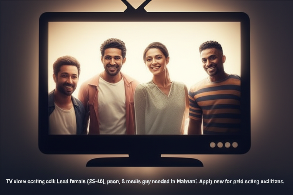TV show casting call: Lead female (35-40), peon, & media guy needed in Malwani. Apply now for paid acting auditions.