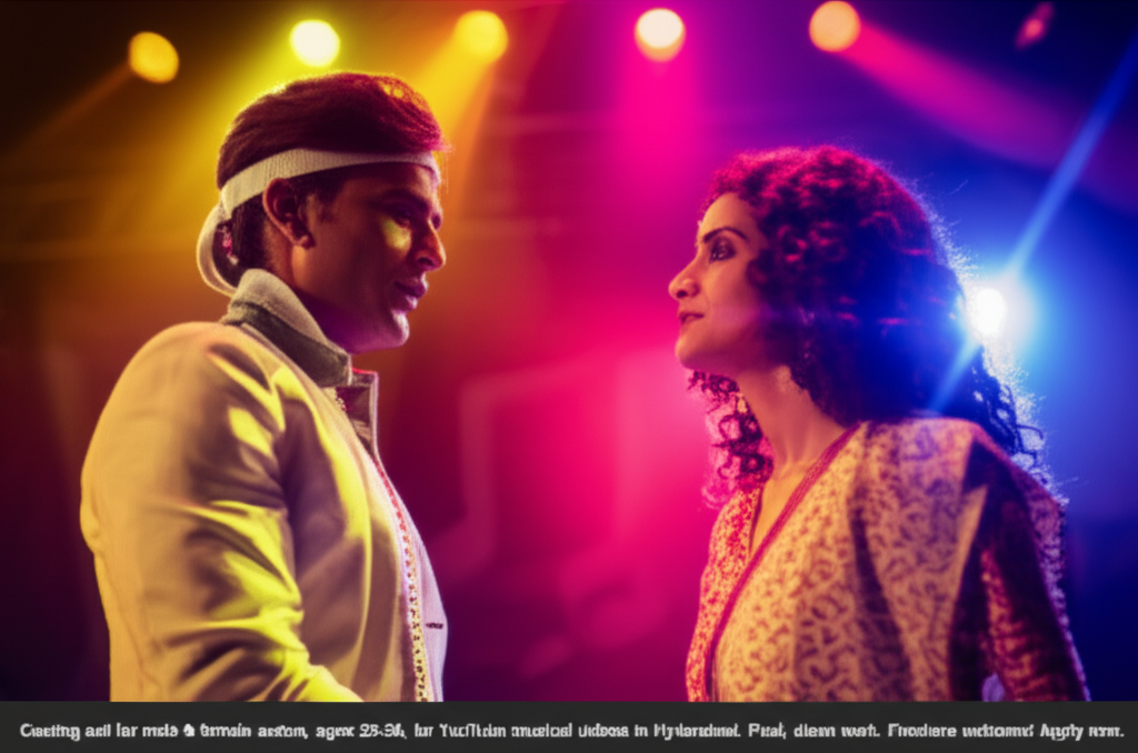 Casting call for male & female actors, ages 25-38, for YouTube musical videos in Hyderabad. Paid, clean work. Freshers welcome! Apply now.