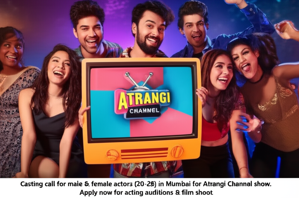 Casting call for male & female actors (20-28) in Mumbai for Atrangi Channel show. Apply now for acting auditions & film shoot.