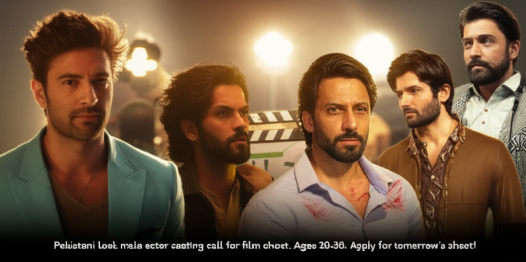 Pakistani look male actor casting call for film shoot. Ages 20-30. Apply for tomorrow's shoot!