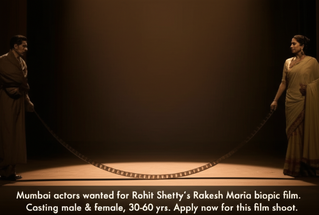 Mumbai actors wanted for Rohit Shetty's Rakesh Maria biopic film. Casting male & female, 30-60 yrs. Apply now for this film shoot.