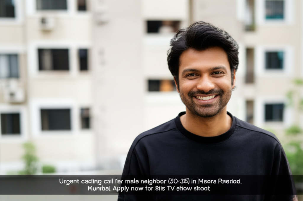 Urgent casting call for male neighbor (30-35) in Meera Road, Mumbai. Apply now for this TV show shoot.