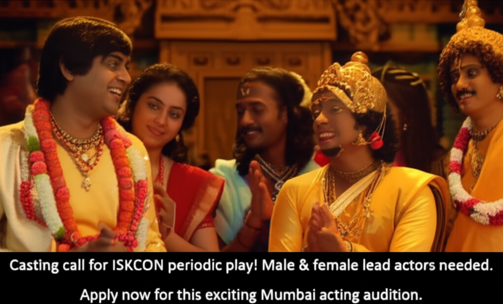Casting call for ISKCON periodic play! Male & female lead actors needed. Apply now for this exciting Mumbai acting audition.