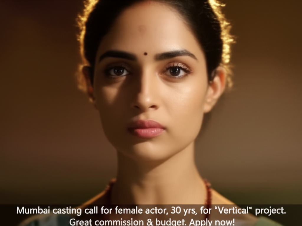 Mumbai casting call for female actor, 30 yrs, for