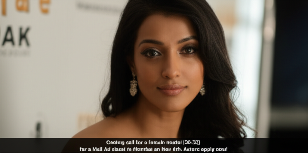 Casting call for a female model (30-32) for a Mall Ad shoot in Mumbai on Nov 4th. Actors apply now!