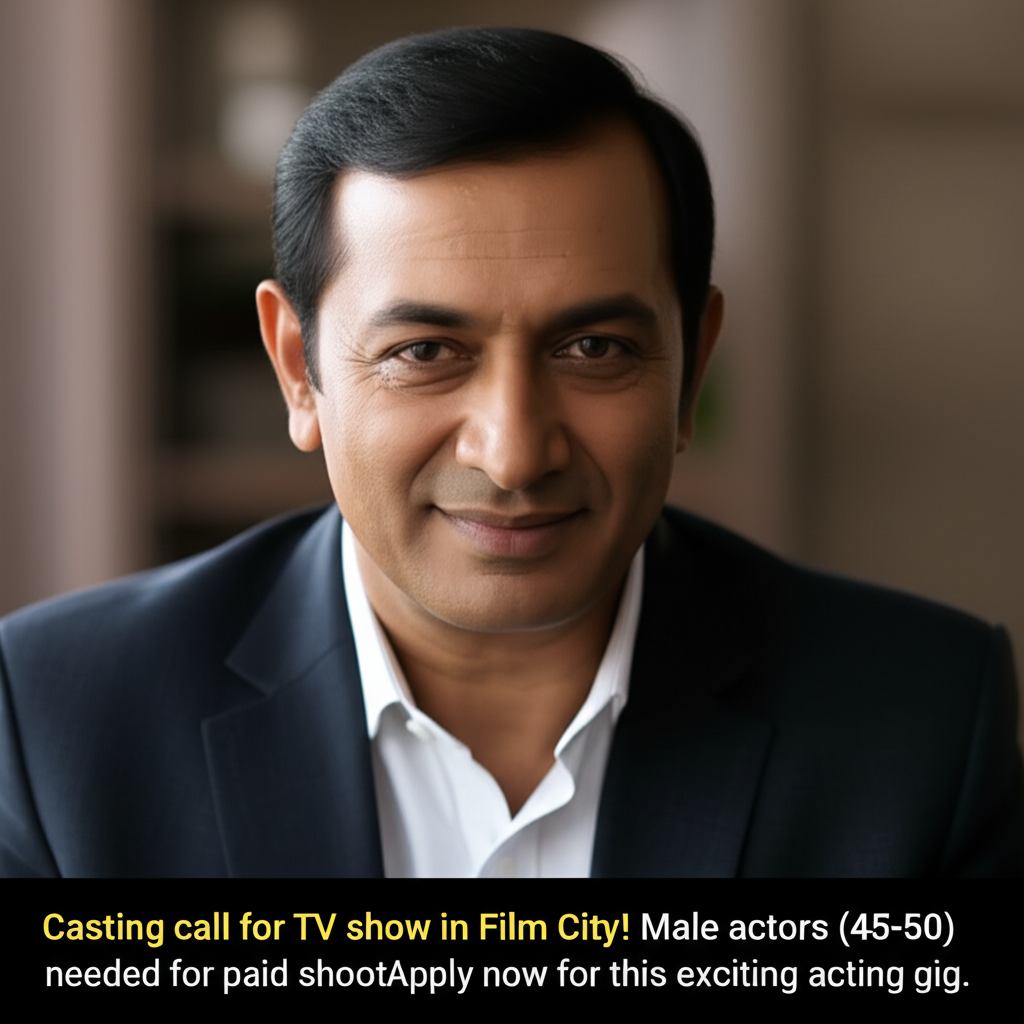 **Male Actor Needed: Father Figure Role in TV Series** Casting call for TV show in Film City! Male actors (45-50) needed for paid shoot. Apply now for this exciting acting gig.