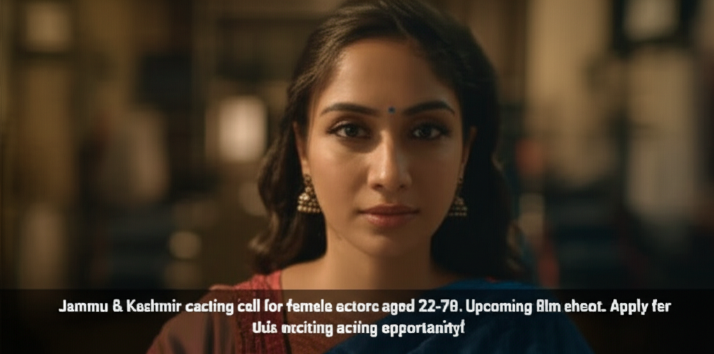 Jammu & Kashmir casting call for female actors aged 22-70. Upcoming film shoot. Apply for this exciting acting opportunity!