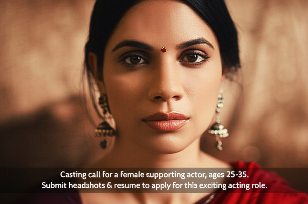 Casting Alert: Female Actor, 25-35, Compelling Role Awaits! Casting call for a female supporting actor, ages 25-35. Submit headshots & resume to apply for this exciting acting role.