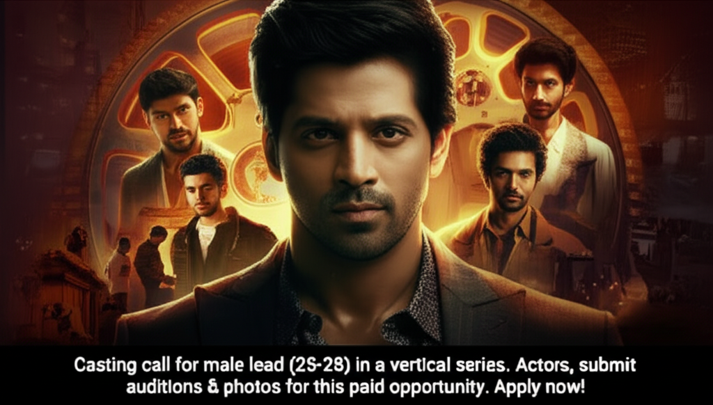 Casting call for male lead (25-28) in a vertical series. Actors, submit auditions & photos for this paid opportunity. Apply now!