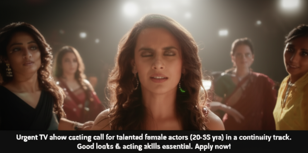 Urgent Casting: Female Actors Wanted for Popular TV Show! Urgent TV show casting call for talented female actors (20-35 yrs) in a continuity track. Good looks & acting skills essential. Apply now!