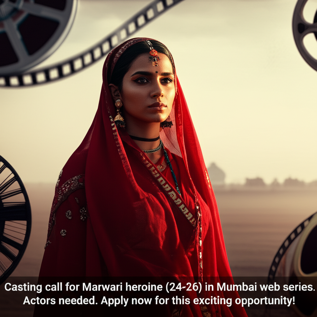 Stage App Casting: Female Heroine Wanted for Marwari Series Casting call for Marwari heroine (24-26) in Mumbai web series. Actors needed. Apply now for this exciting opportunity!