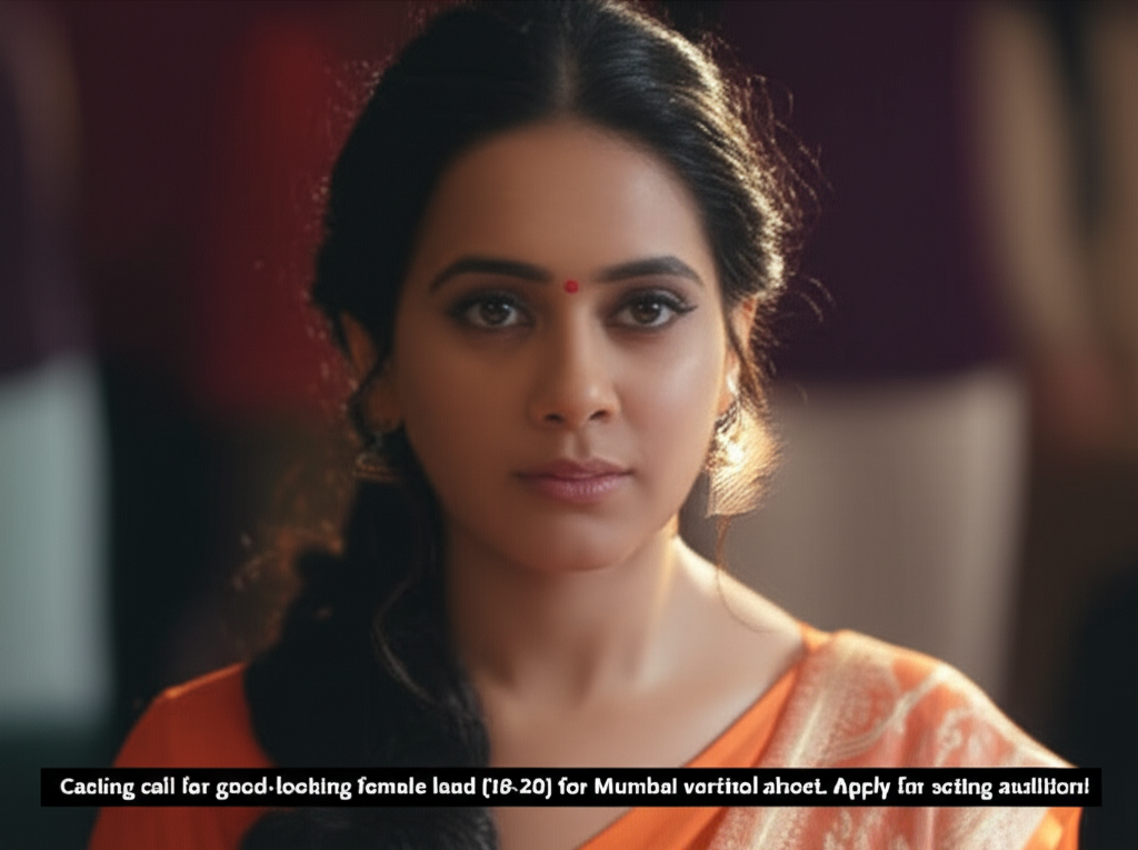 Casting call for good-looking female lead (18-20) for Mumbai vertical shoot. Apply for acting audition!