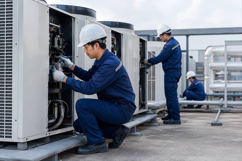 Thực hiện bảo trì bảo hành dàn điều hòa công nghiệp