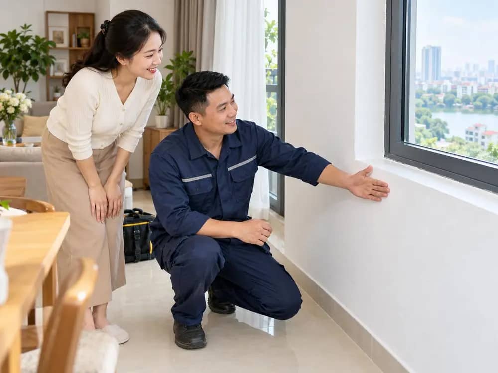 Chống thấm dột - kết quả sau khi hoàn thành: sạch sẽ, gọn gàng, chủ nhà hài lòng