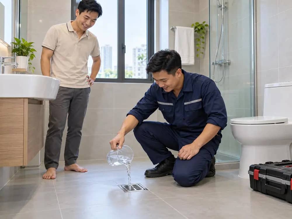 Thông tắc cống - kết quả sau khi hoàn thành: sạch sẽ, gọn gàng, chủ nhà hài lòng