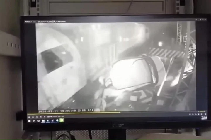 Train smashes into car after driver tries to rush over level crossing