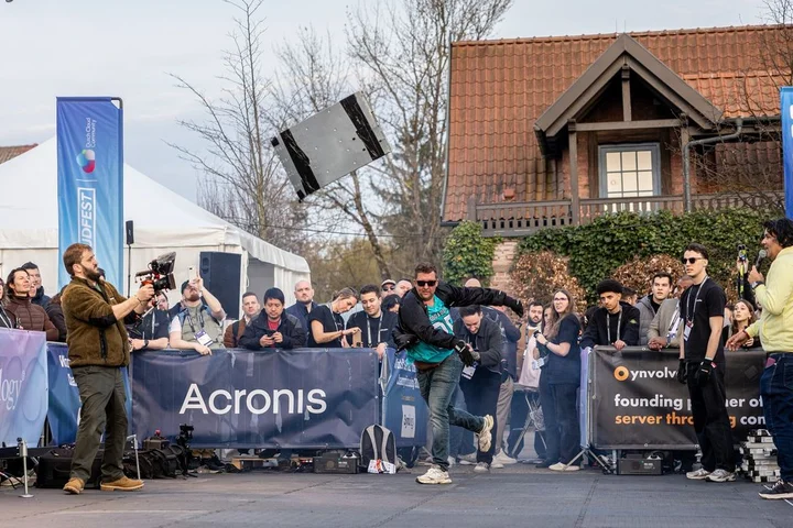 IT experts are once again seeing how far they can fling a server rack