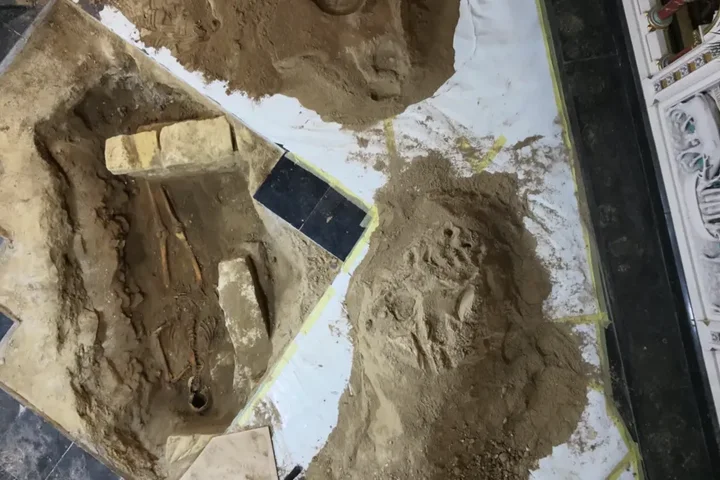 Damaged church floor may have revealed the grave of the fourth musketeer