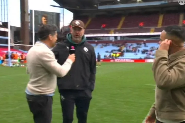 TNT Sports presenter shoved and told to ‘f-off’ by rugby coach on live TV