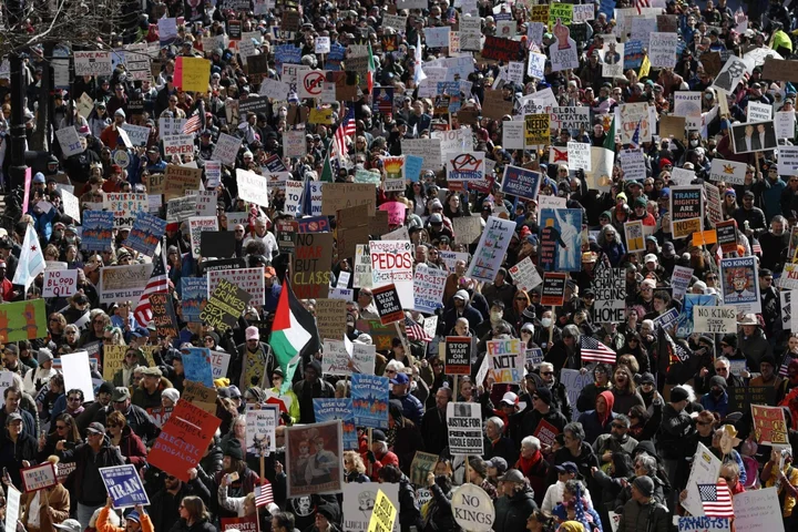 Huge turnout for protests against Trump across U.S. on 'No Kings' day
