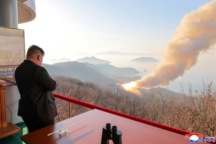 North Korea's Kim oversees test of powerful new solid-fuel missile engine