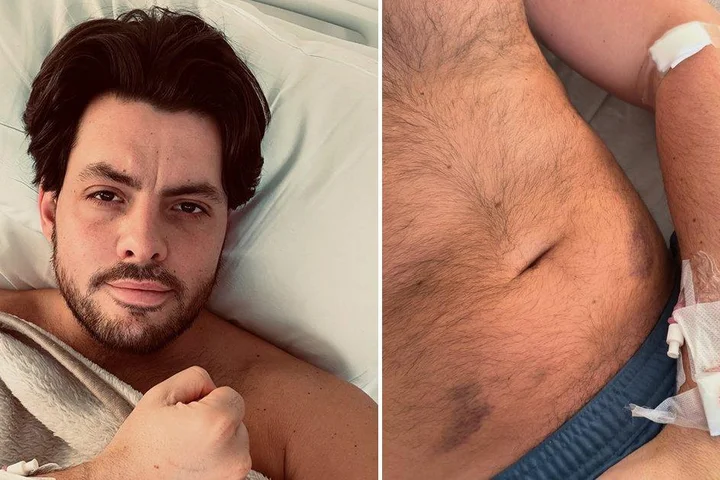Towie’s Jordan Brook says his body is ‘battered’ after hospitalisation with meningitis
