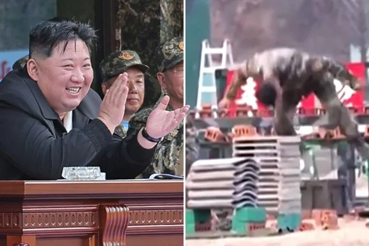 Kim Jong Un spends Sunday afternoon watching men break bricks with their heads
