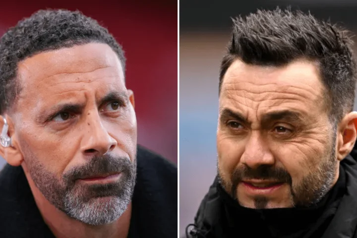 Man Utd legend Rio Ferdinand sends message to Roberto De Zerbi over Tottenham job offer