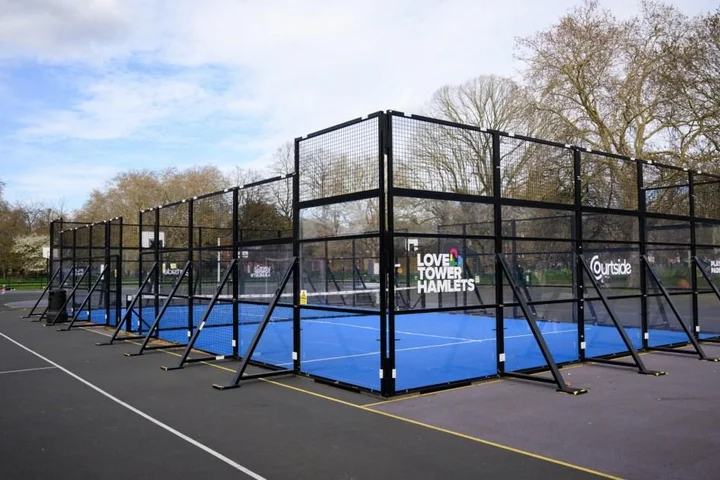 Why has this padel court been plonked in the middle of a London skate park?