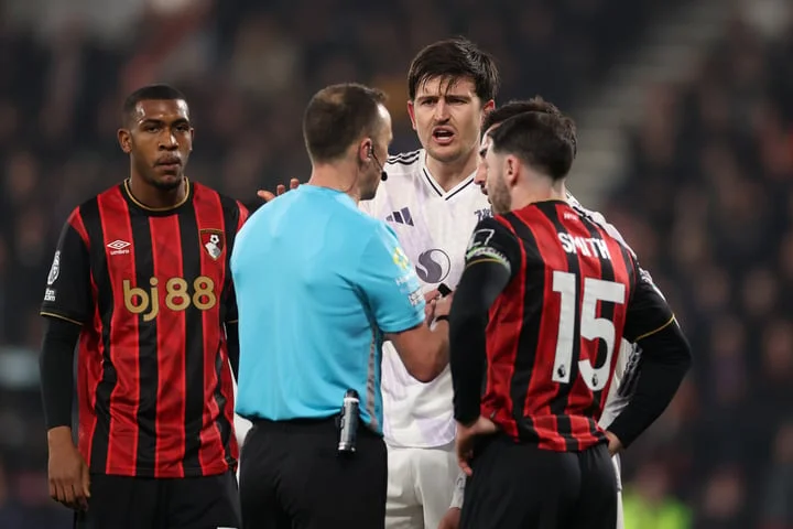 Harry Maguire hit with FA charge after red card in Bournemouth draw
