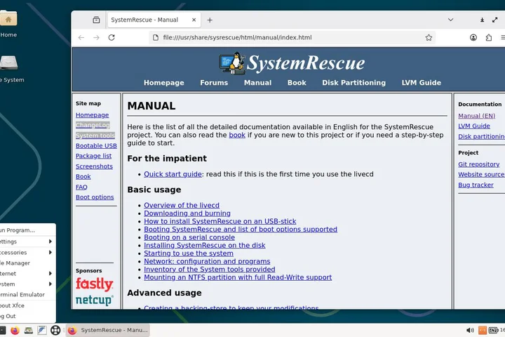 SystemRescue 13 lands with Linux 6.18 and bcachefs support