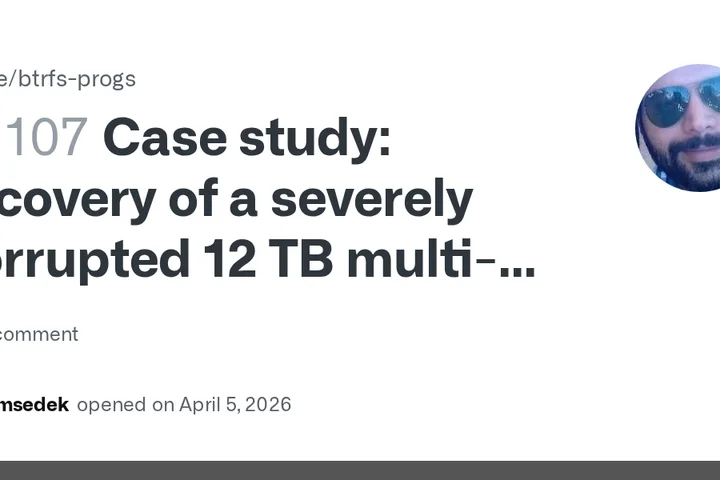 Case study: recovery of a corrupted 12 TB multi-device pool
