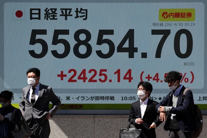 Stocks rally 5% and yen strengthens 1% after U.S. and Iran agree to ceasefire