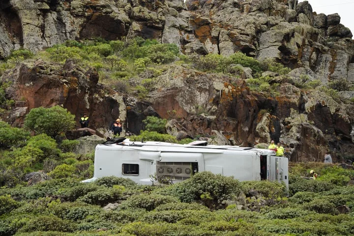 One dead, 27 injured as bus carrying British tourists crashes in Canary Islands