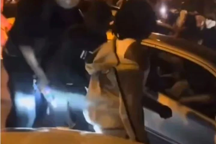 Shocking scenes as youths go on the rampage in south London in crazed car mayhem