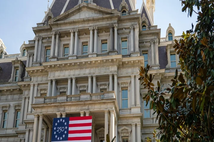 Trump proposes covering executive office building's stone facade with white paint