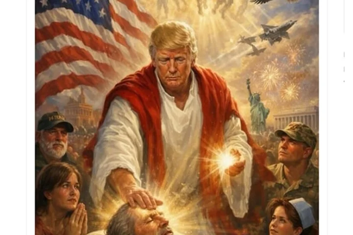 Generated image of himself as Jesus after scathing attack on Pope Leo